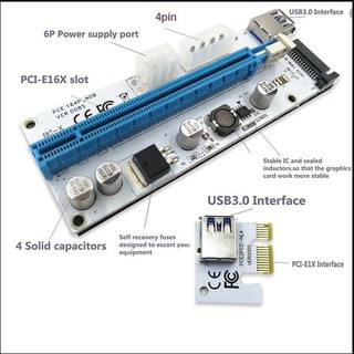 Cáp nối VGA - Riser PCI-E Express 1x to 16x - Dây riser 008s hàng new 100% | BigBuy360 - bigbuy360.vn