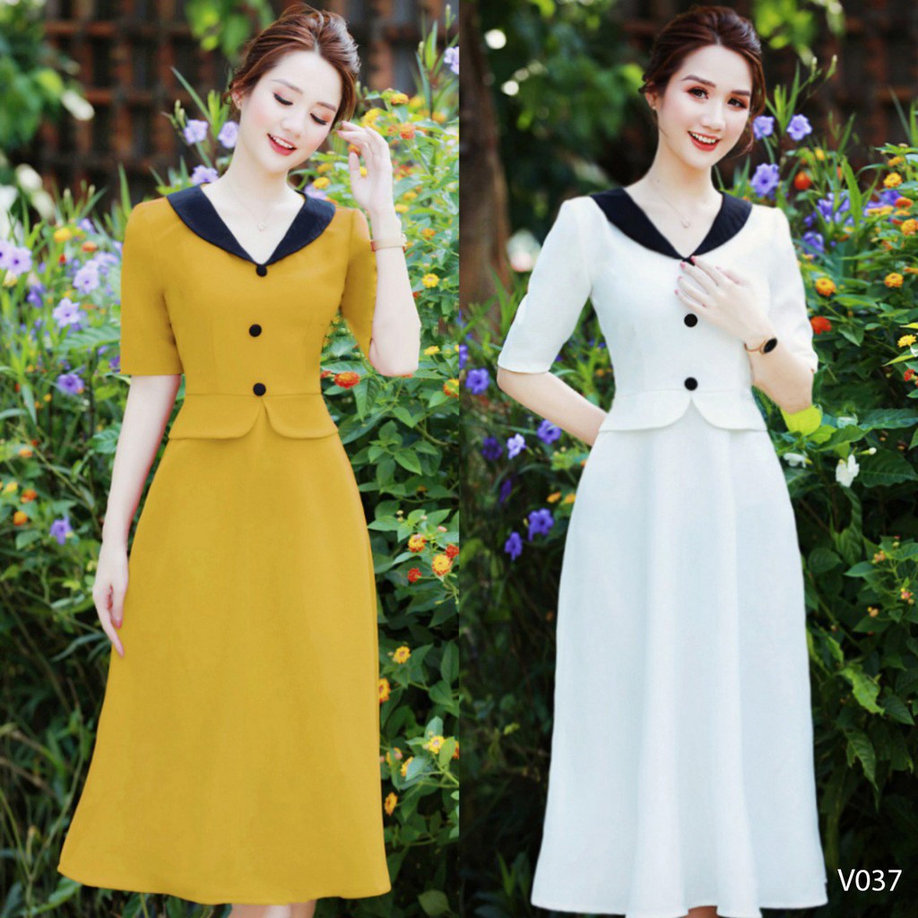 Váy liền thân dáng dáng maxi cực đẹp - một trong những chiếc váy thiết kế của Cherry Store - V037