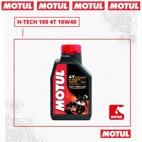 Nhớt tổng hợp cao cấp cho xe máy Motul H-Tech 100 10W40 1L