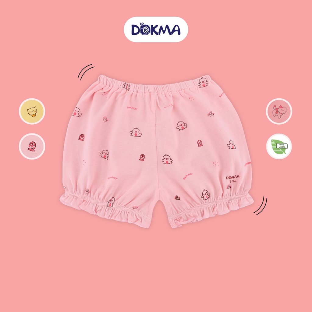 DQ771 Quần đùi ss dúm gấu Dokma (6-24M)