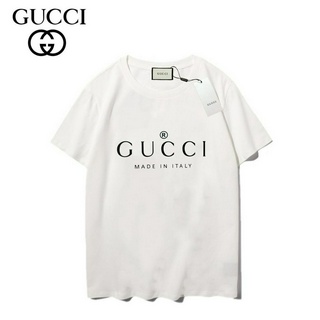 Áo thun cổ tròn in chữ Gucci thời trang cho nam và nữ