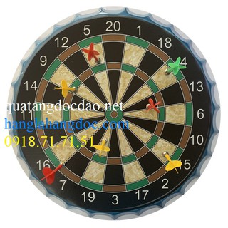 Bảng phi tiêu nam châm phiên bản nắp ve (đường kính 42cm) siêu hít, đồ chơi kết hợp trang trí 2 in 1, siêu độc đáo