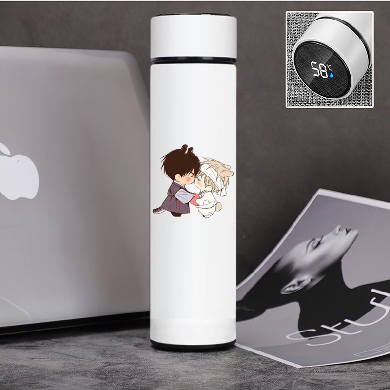 Bình giữ nhiệt đựng nước in hình NO LOVE ZONE tiện lợi xinh xắn anime chibi