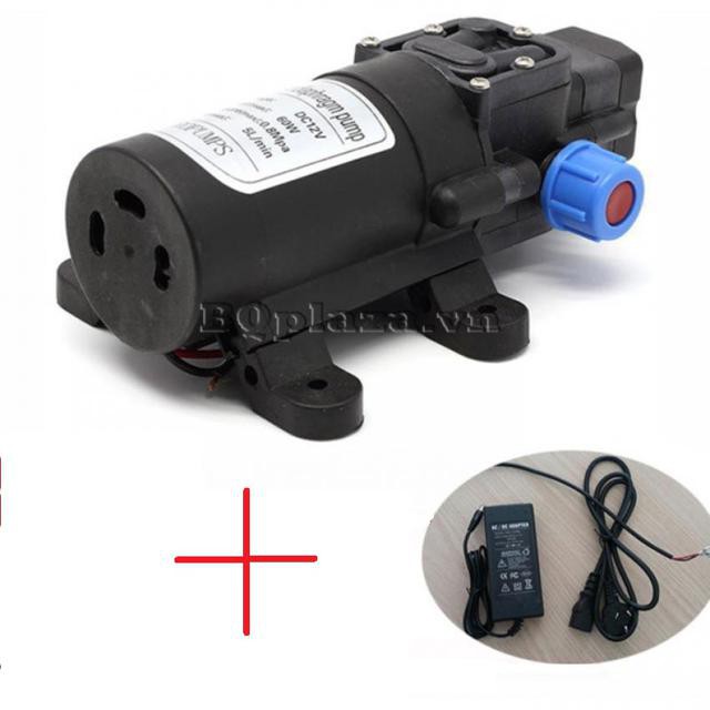 Máy bơm mini đa năng 12V/60W tặng kèm adapter