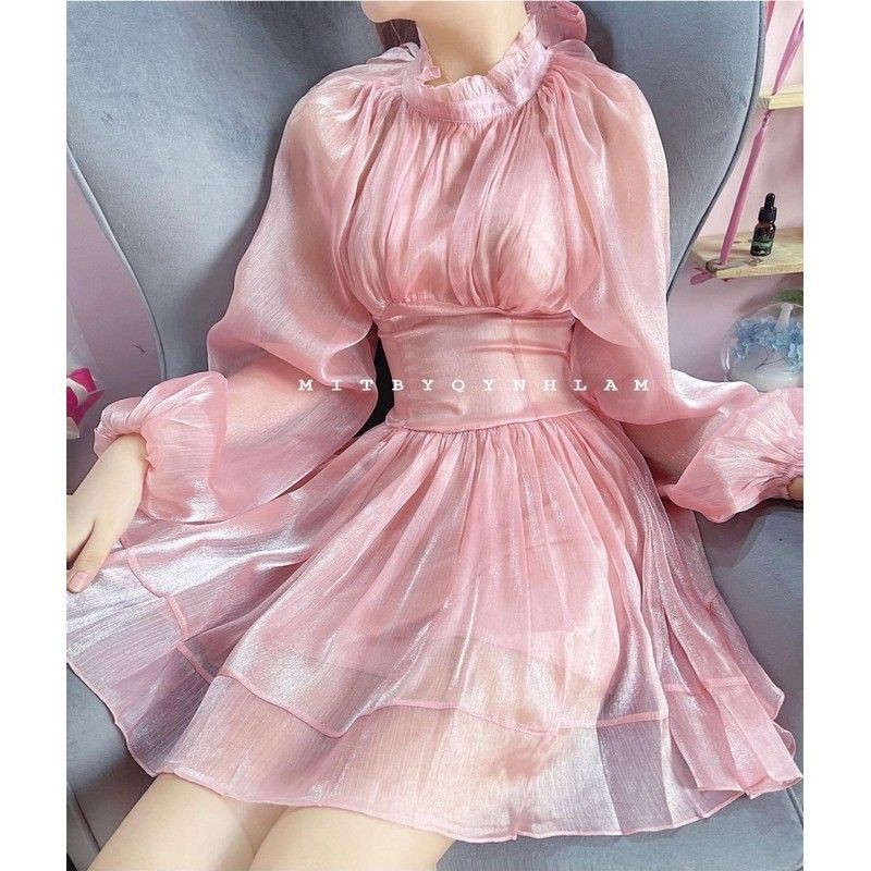 💥ĐẦM THIẾT KẾ TAY PHỒNG TƠ KIẾNG CỰC XINH💥
