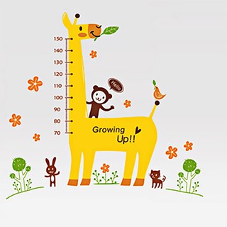 Decal dán tường thước đo hươu cao cổ