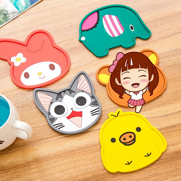 Combo 5 Miếng Lót Ly Hình Thú