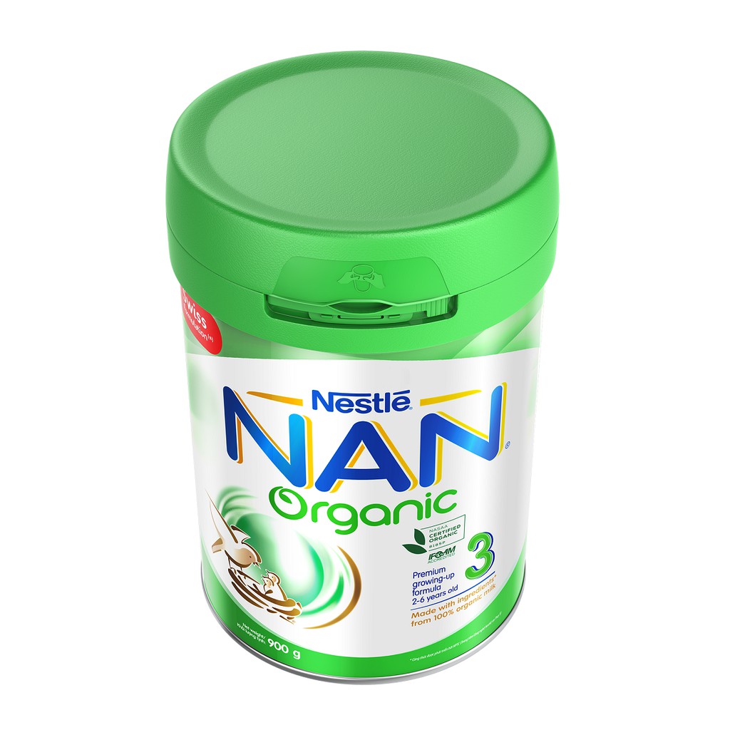 [Tặng 1 Gối Kỳ Lân] Sữa Bột Nestle NAN ORGANIC 3 – Hộp 900gram