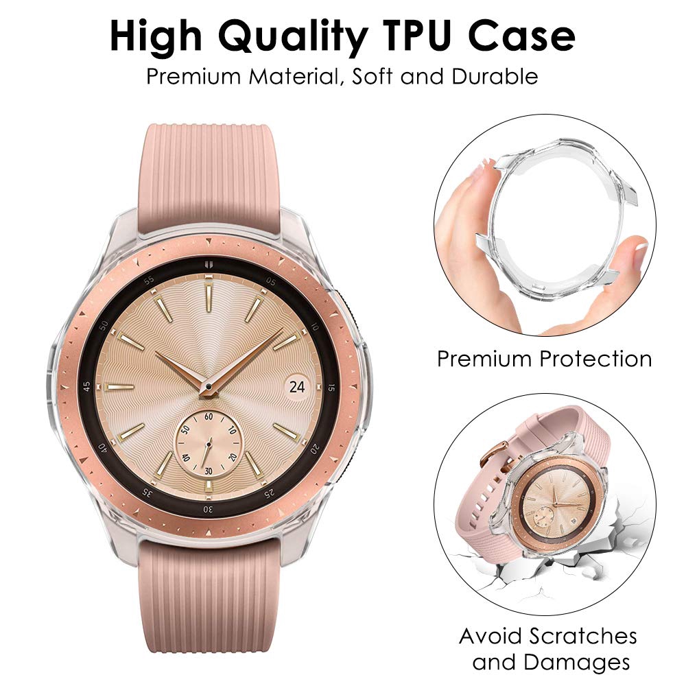 Ốp trong suốt bảo vệ chống trầy dành cho đồng hồ đeo tay Samsung Galaxy Watch 46mm 42mm