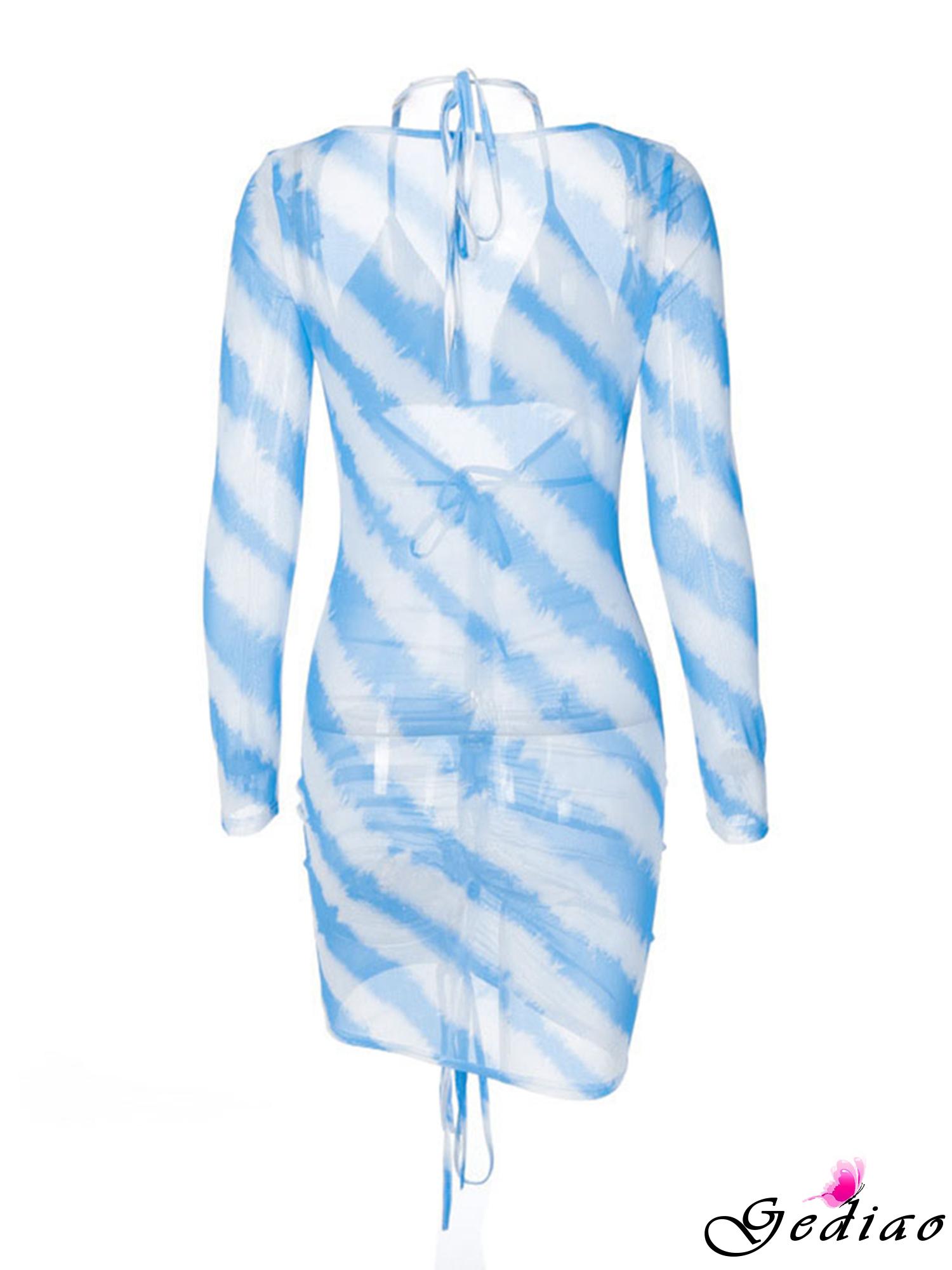 Set Áo Lửng Cúp Ngực Và Chân Váy Họa Tiết Sọc Thời Trang Dành Cho Nữ | BigBuy360 - bigbuy360.vn