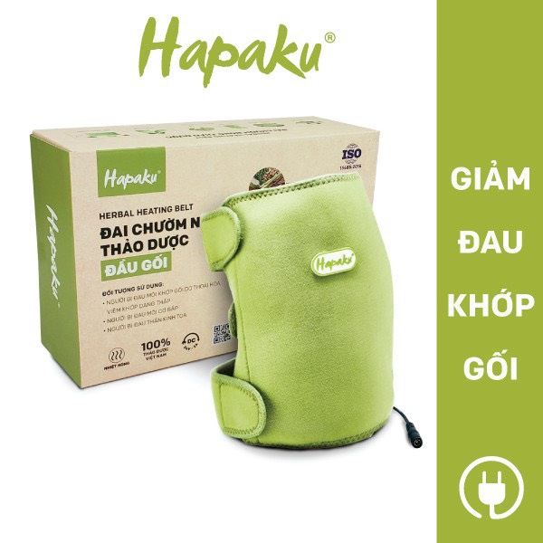 Đai chườm thảo dược đầu gối làm nóng bằng điện (Hapaku) - 1 chiếc