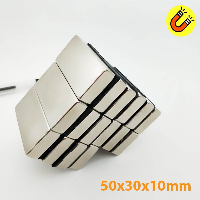 Nam châm đất hiếm 50x30x10mm siêu mạnh chuyên dùng chế tua bin gió