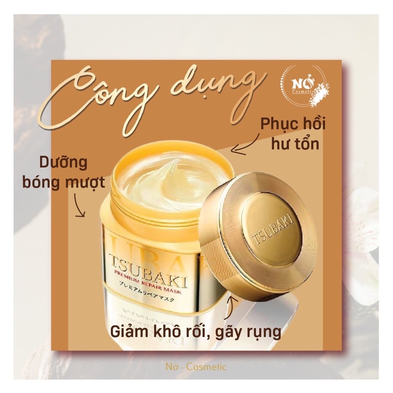 Mặt Nạ Tóc Cao Cấp phục hồi hư tổn Tsubaki - Ủ Tóc cao cấp TSUBAKI 180g Nở cosmetic