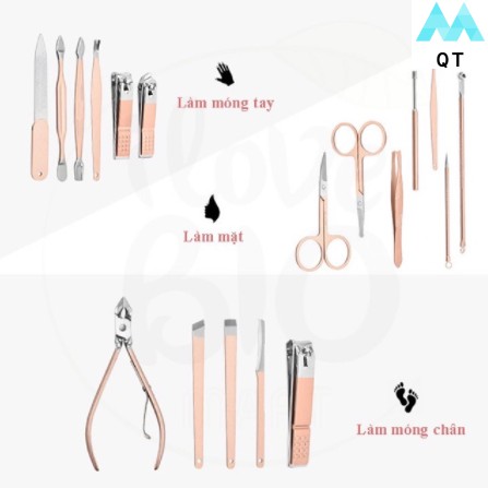 BỘ DỤNG CỤ LÀM MÓNG – BỘ BẤM MÓNG TAY – BỘ KỀM CẮT MÓNG TAY 18 MÓN CAO CẤP