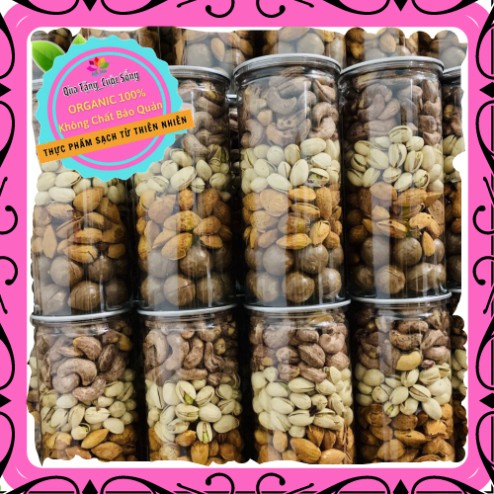 [Mới ra lò] Hạt Mix Nuts 4 loại 🎨 Macca – Hạnh nhân – Dẻ cười – Điều 🎨 GIÀU CHẤT XƠ, TỐT CHO TIM MẠCH (500g) | BigBuy360 - bigbuy360.vn