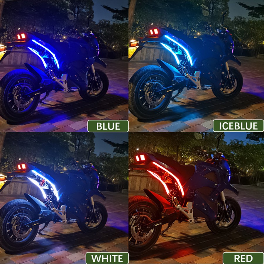 Bộ 2 Dây Đèn Led Hai Màu Sắc Dùng Trang Trí Cho Xe Hơi