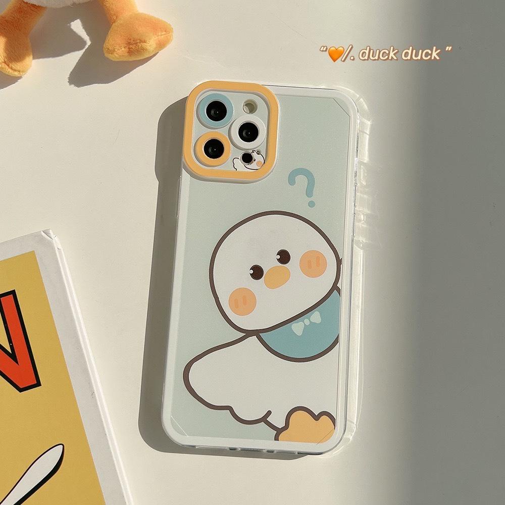 Ốp lưng iphone trong Cạnh Vuông Vịt Duck Duck 7/8/7plus/8plus/x/xsmax/Xr/11/11pro/11promax/12/12promax/13/14/pro/promax