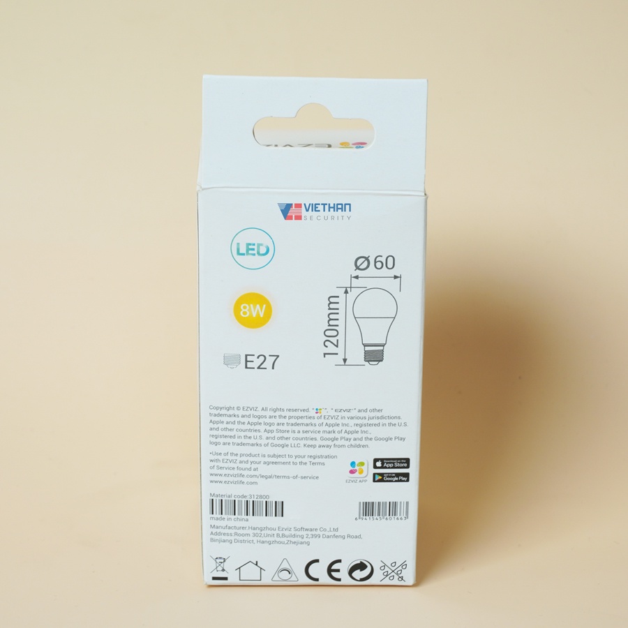 Bóng Đèn Thông Minh LB1 Ezviz - Điều Khiển Qua App Ezviz,Chính Hãng
