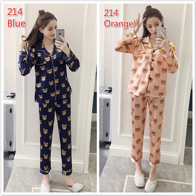 Set đồ ngủ lụa in hoa lily thời trang | BigBuy360 - bigbuy360.vn