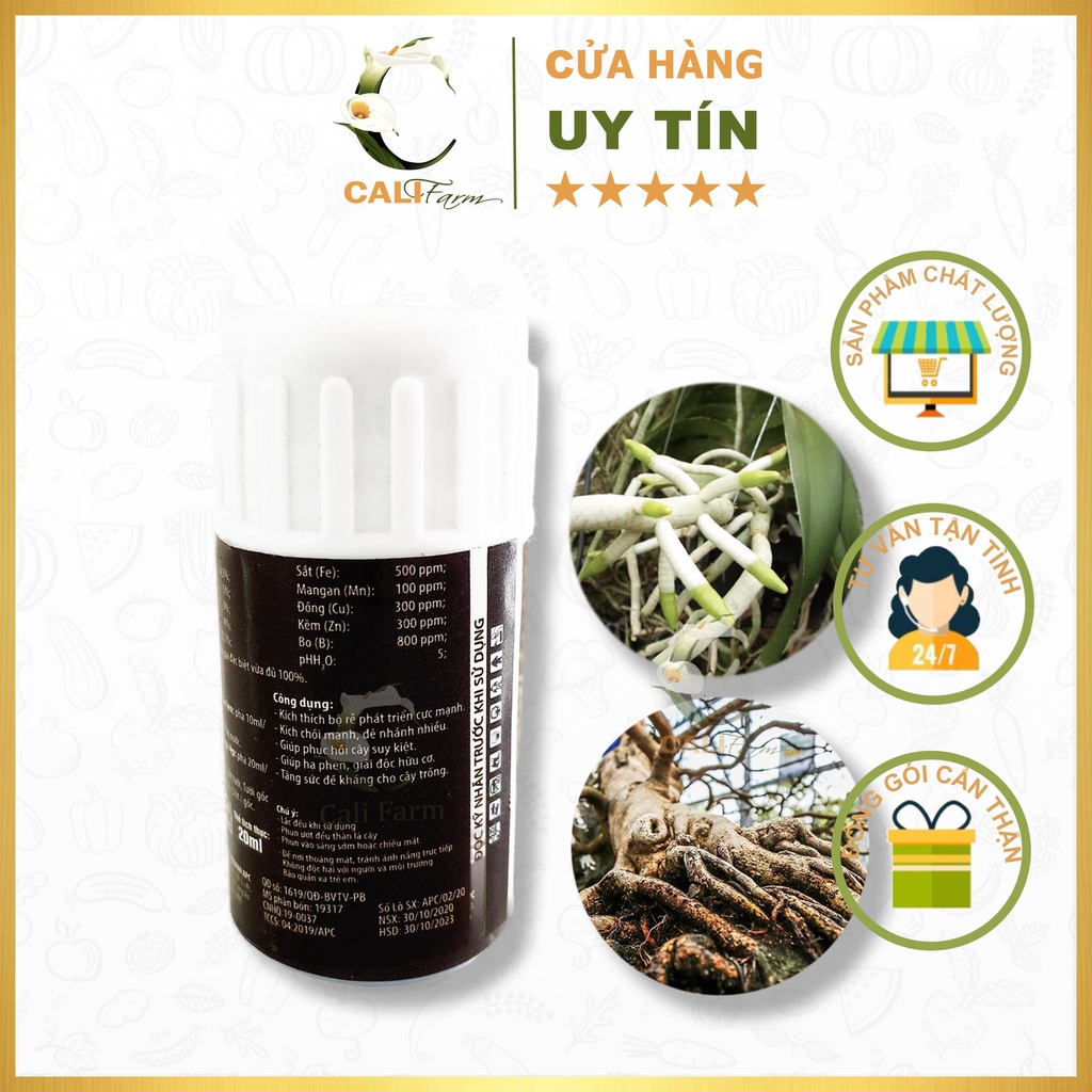 Phân bón lá NPK sinh học ROOTS POWER - Ra rễ cực mạnh chai 20ml