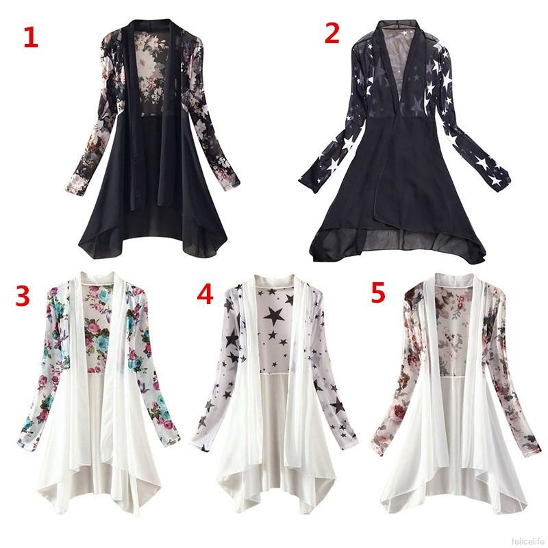 [Mã FASHIONT4WA2 giảm 10K đơn 50K] Áo khoác Cardigan họa tiết hoa thời trang phong cách cho nữ