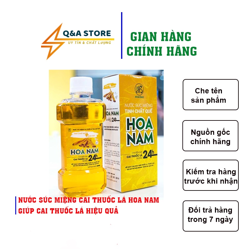 Nước Súc Miệng CAI THUỐC LÁ HOA NAM