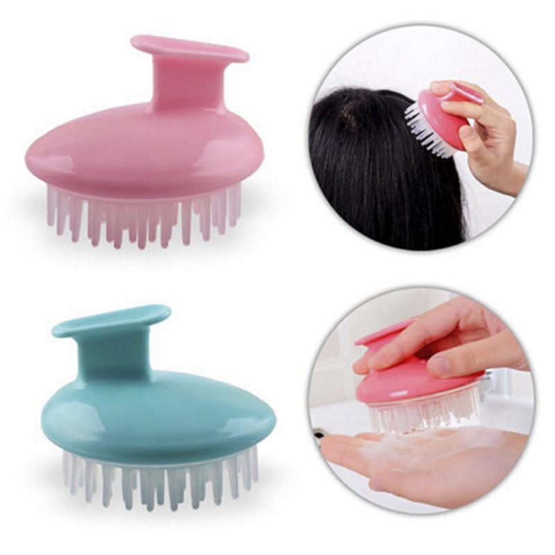 (Hàng Mới Về) Bàn Chải Gội Đầu Mát Xa Da Đầu Bằng silicone