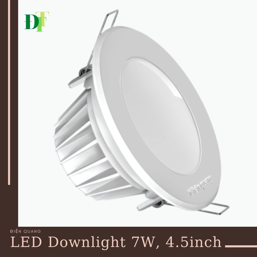 Bộ đèn LED Downlight Điện Quang ĐQ LRD04 07 115 ( 7W, 4.5inch )