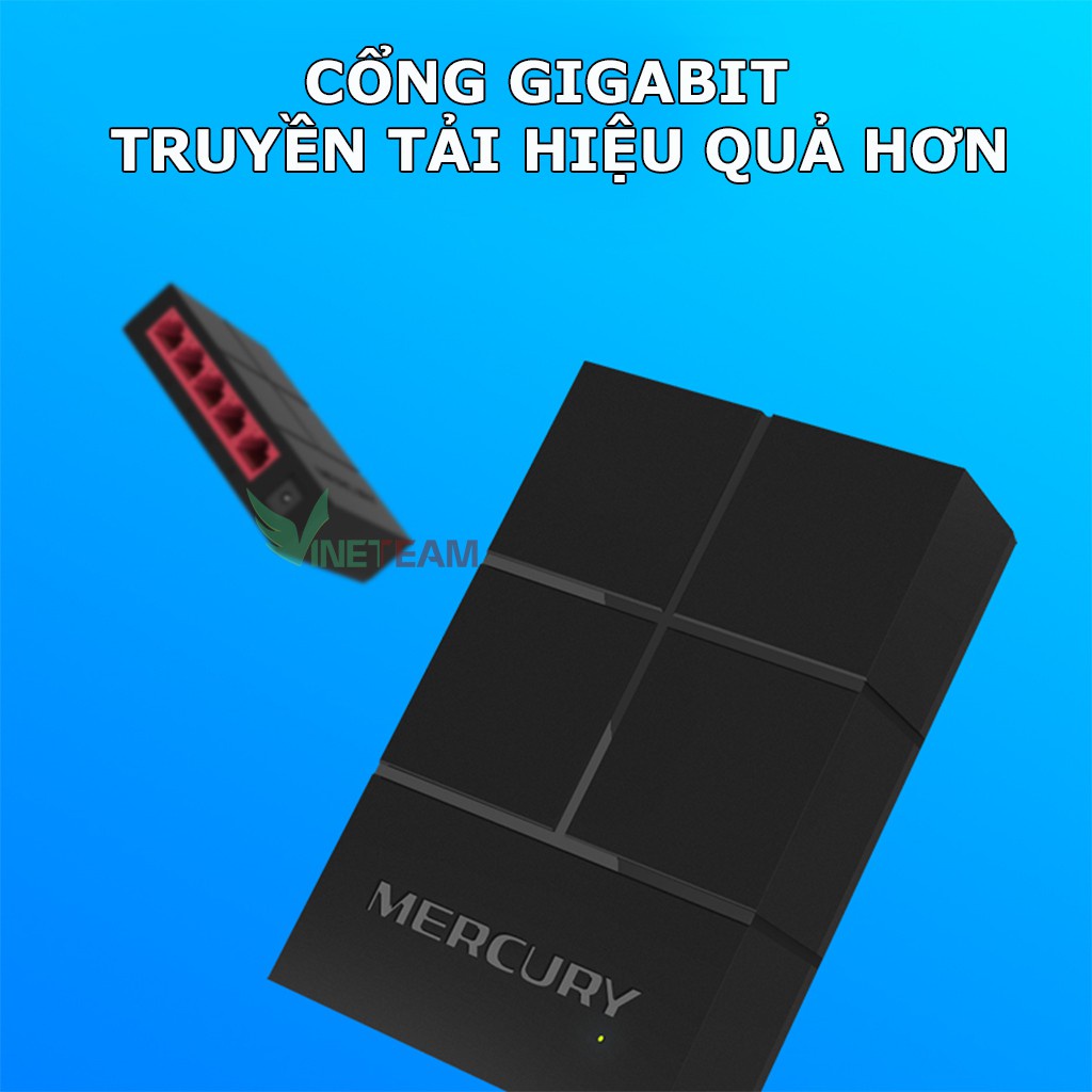 Bộ chia cổng mạng 5 / 8 cổng Lan Switch Gigabit Mercury SG105M 10 / 100 / 1000Mbps RJ45