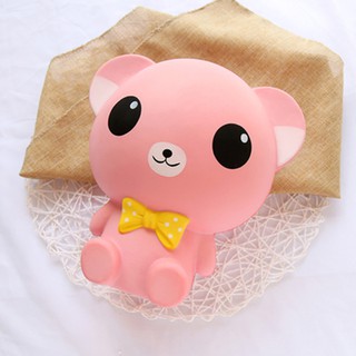 Squishy siêu to khổng lồ hình gấu đeo nơ siêu xinh