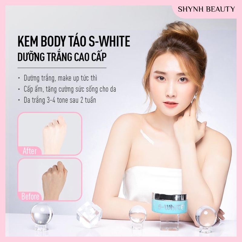 Kem Body Táo Swhite  Cấp Ẩm,Dưỡng Trắng Da, Mềm Mịn, Săn Chắc, Phục Hồi Da - Dành Cho Mọi Loại Da