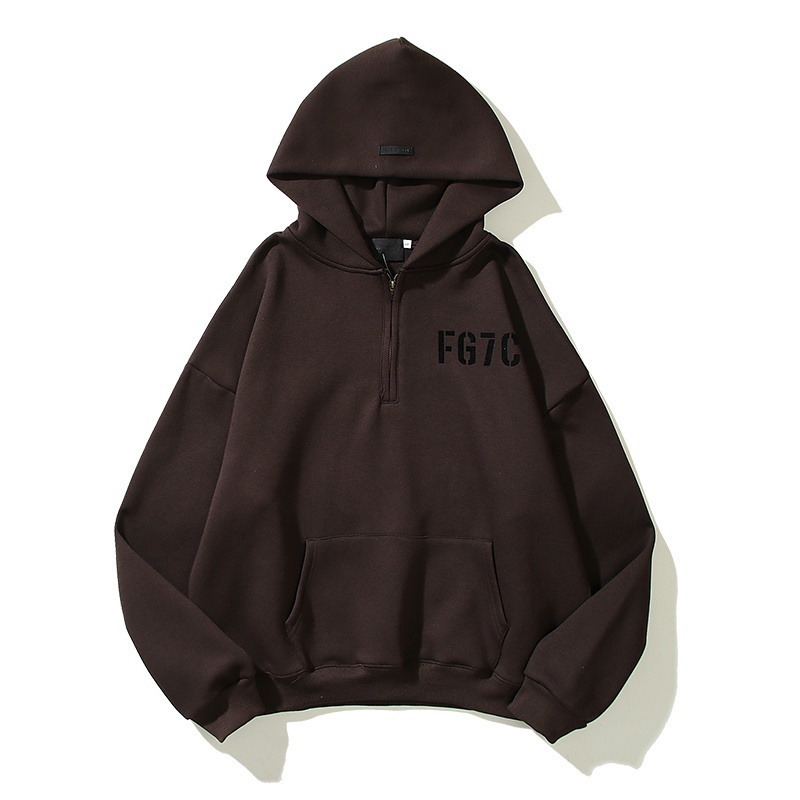 Áo hoodie tay dài in chữ cái FG7C phong cách cổ điển thời trang unisex