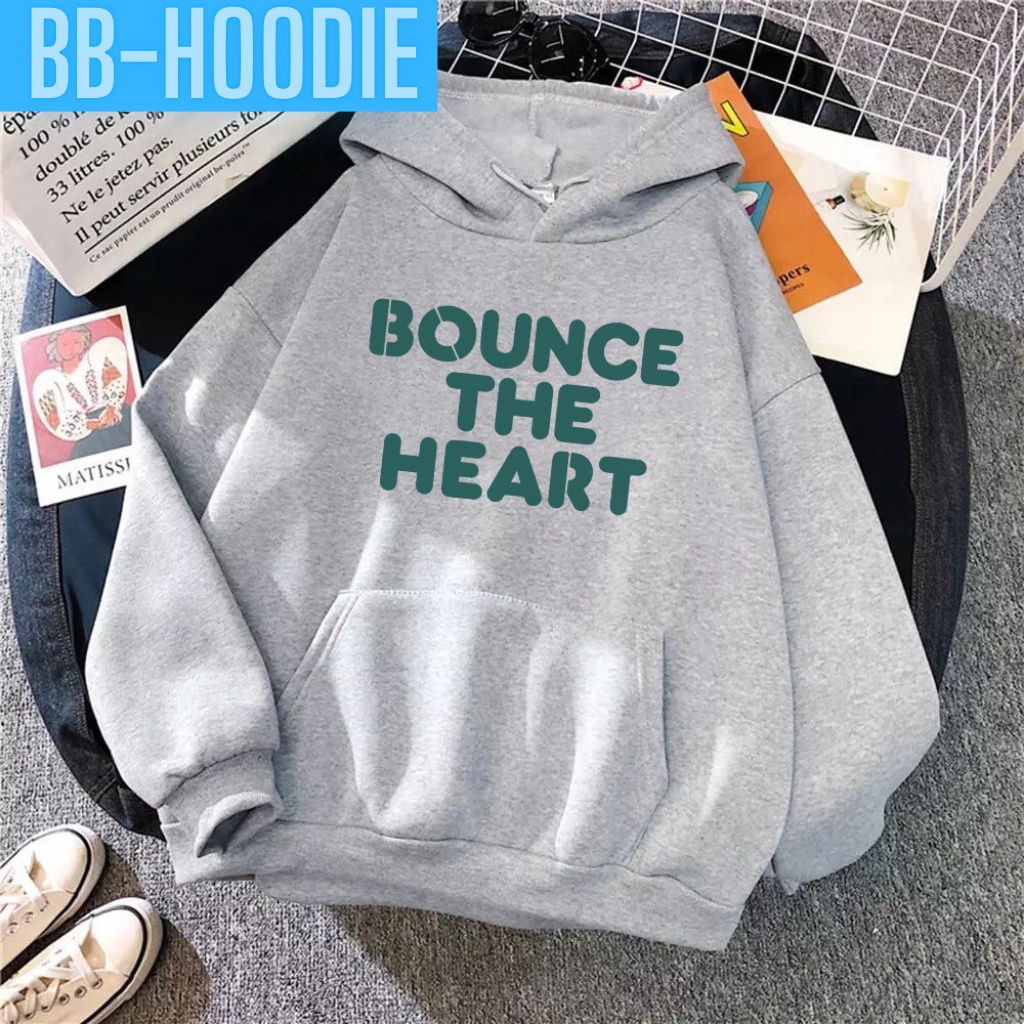 ÁO KHOÁC HOODIE NỈ UNISEX IN BOUNCE THE HEART CỰC ĐẸP THỜI TRANG BB HOODIE