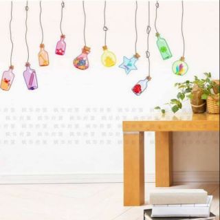 Decal dán tường lọ điều ước treo