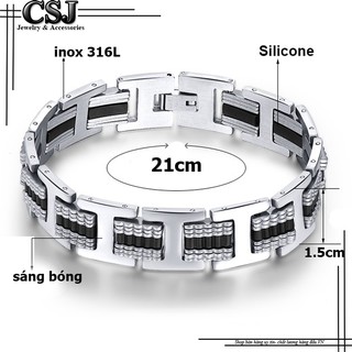 Lắc tay inox nam thời trang phong cách Hàn Quốc độc đáo đẹp giá rẻ