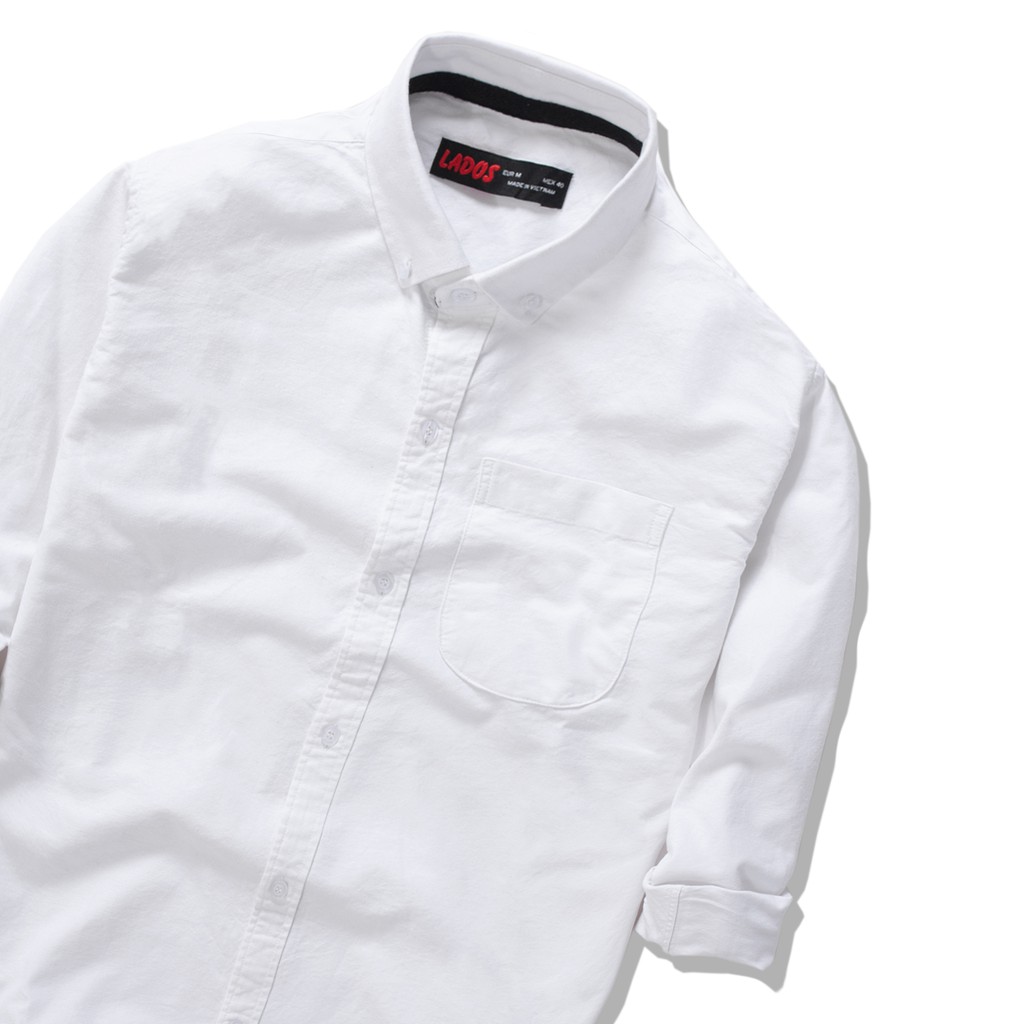 Áo sơ mi dài tay vải Oxford nam cao cấp LADOS - 28024 kiểu dáng công sở - Áo sơ mi tay dài màu sắc trẻ trung | BigBuy360 - bigbuy360.vn
