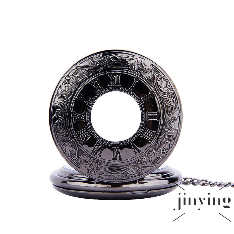 GETNOIVAS Đồng hồ bỏ túi chạm khắc số la mã phong cách vintage