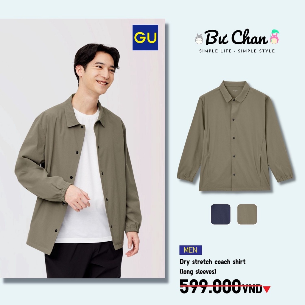 Áo sơ mi GU Vest Form Rộng - 5 CÔNG NGHỆ ĐẶC BIỆT ❤️ (GU Nhật Chính Hãng)