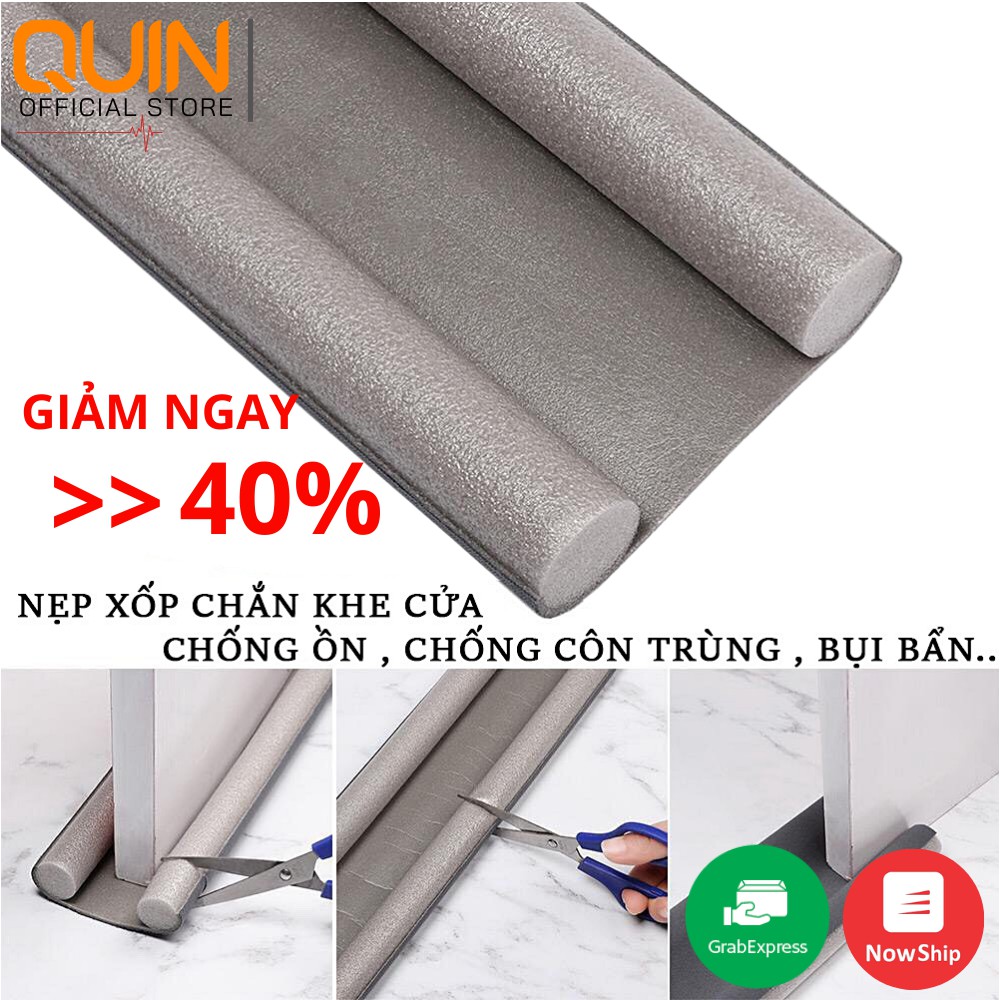 Nẹp Xốp Chặn Khe Cửa Chống Ồn, Ngăn Côn Trùng, Bụi Bẩn, Gió Điều Hoà, Tránh Kẹp Chân Tay Trẻ Nhỏ