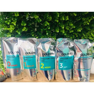 [Nhiều lựa chọn] Cặp thuốc duỗi tóc Goldwell Straight'n Structure Shine 400ml*2