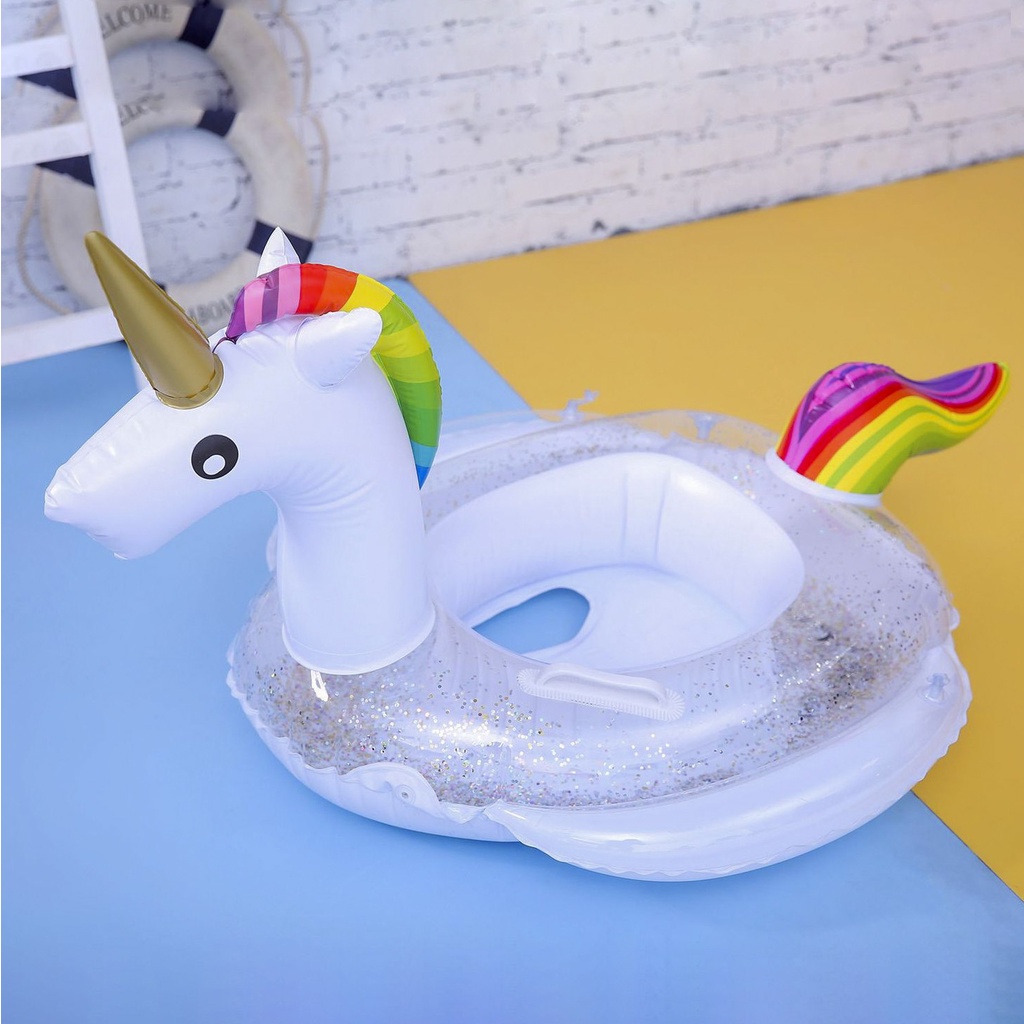 Phao bơi xỏ chân trong suốt cho bé yêu