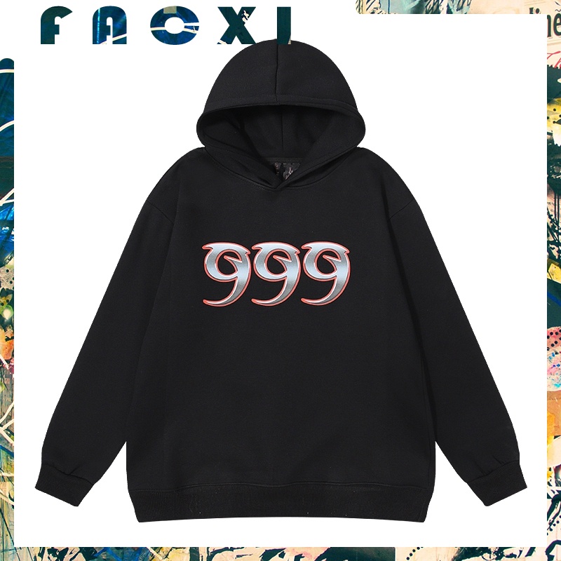 Áo Khoác Hoodie Phối Lông Nhung 999 Plus Size Lớn Phong Cách Hàn Quốc Cho Cặp Đôi