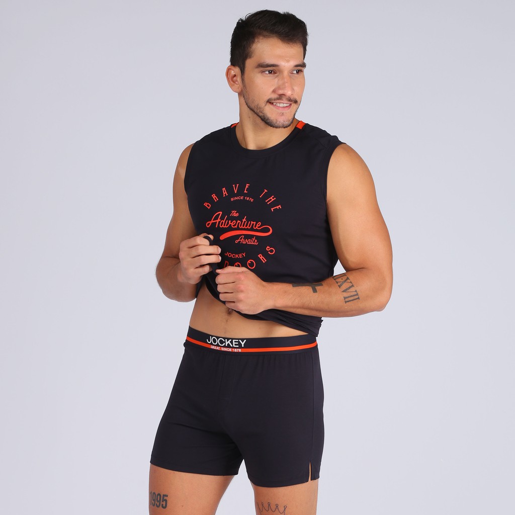 Quần Lót Nam Jockey Dáng Knit Boxer Thun Cotton Pima Co Giãn Thoáng Khí - JUMB0316