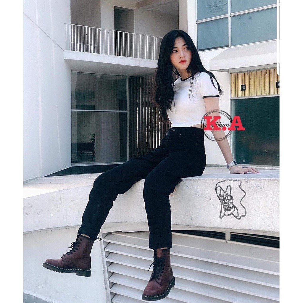 Áo croptop body cổ viền cá tính HARIQUEEN