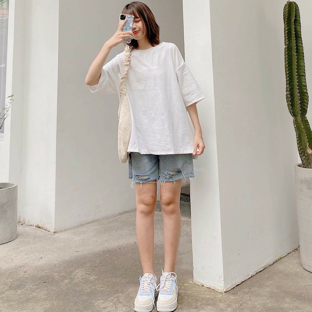 Quần Short Jean Ngố MON Rách Ulzzang