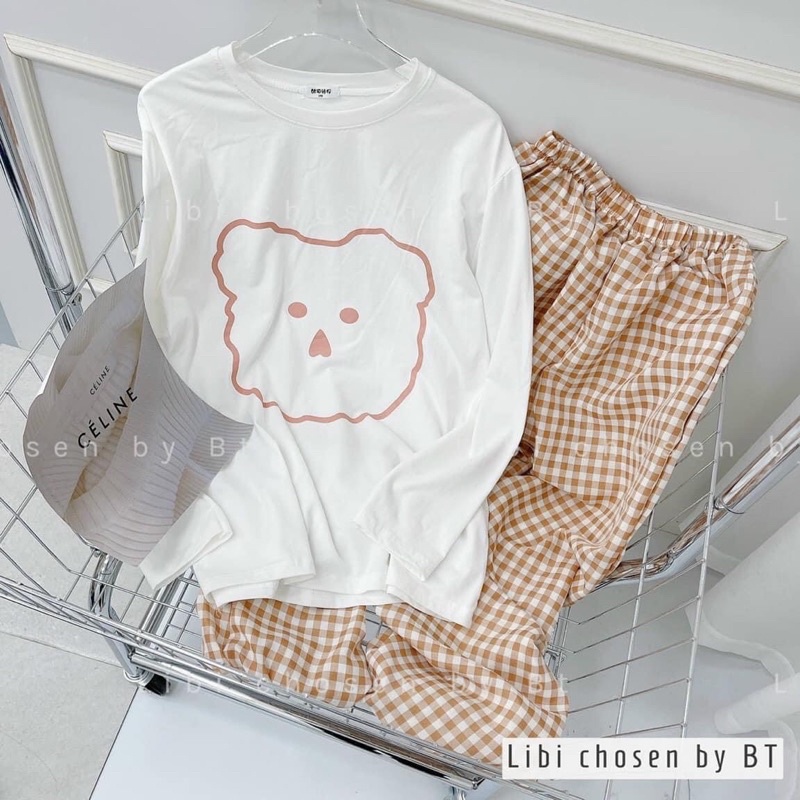 [FREESHIP - HÀNG LOẠI 1] BỘ GẤU QUẦN BOOM KẺ SIÊU XINH