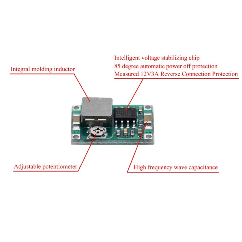 Set 5 module hạ áp DC-DC mini 360 3A 4-23V