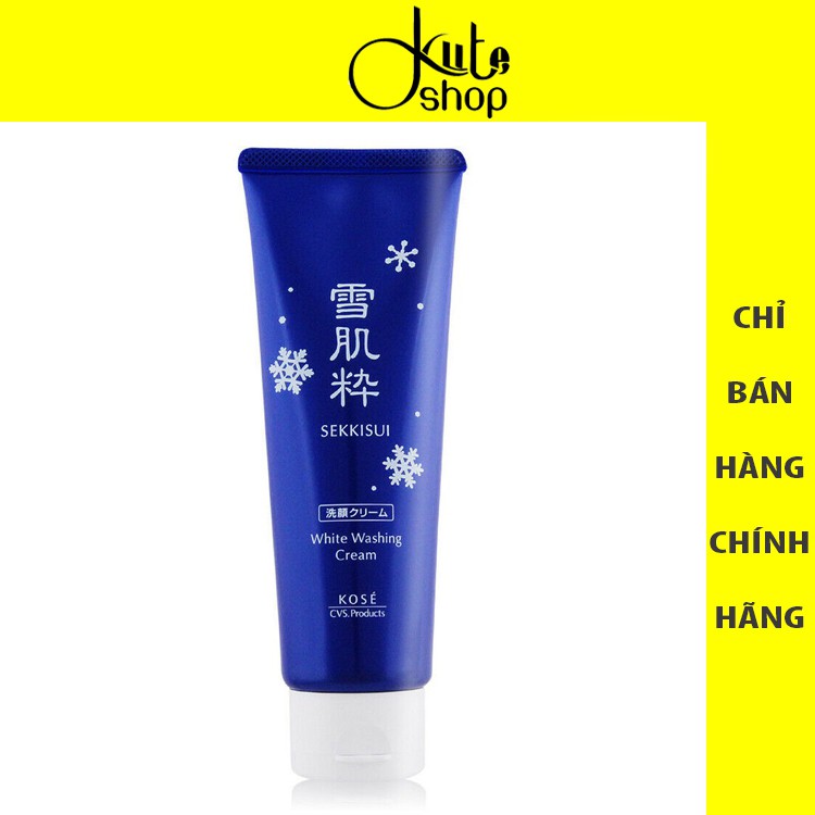 Sữa rửa mặt làm trắng sáng da Kose Sekkisui White Washing Cream 120g