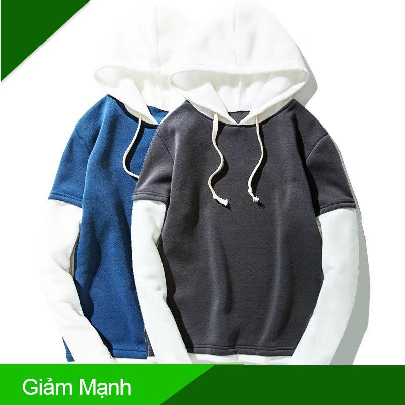 (Giảm Mạnh) Áo khoác hoodie nam có mũ phối màu phong cách và sang trọng Hot bảng xếp hạng hàn quốc 2019