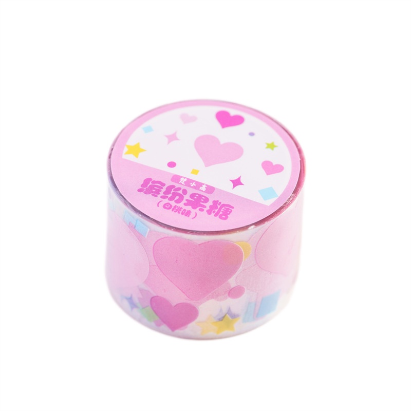 1 Cuộn Băng Keo Hình Trái Tim/Ngôi Sao Màu Sắc Ngọt Ngào